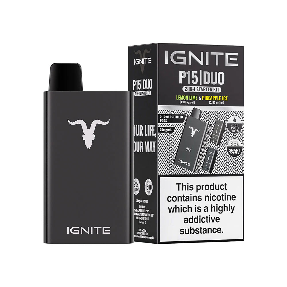 Ignite P15 DUO Starter Kit Lemon & Lime + Pineapple Ice