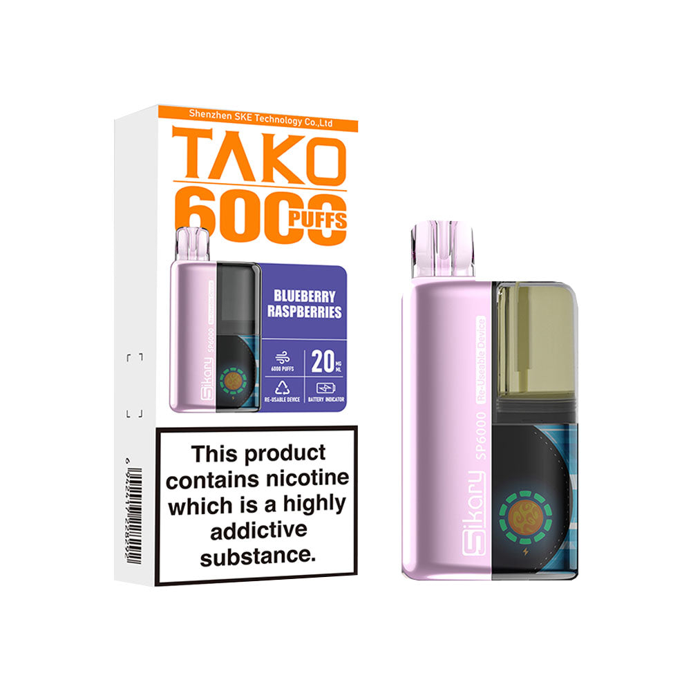 Sikary Tako SP6000 Kit Blueberry Raspberries 20mg