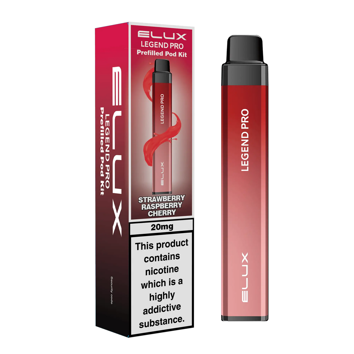ELUX Legend Pro 600 Starter Kit Strawberry Raspberry Cherry